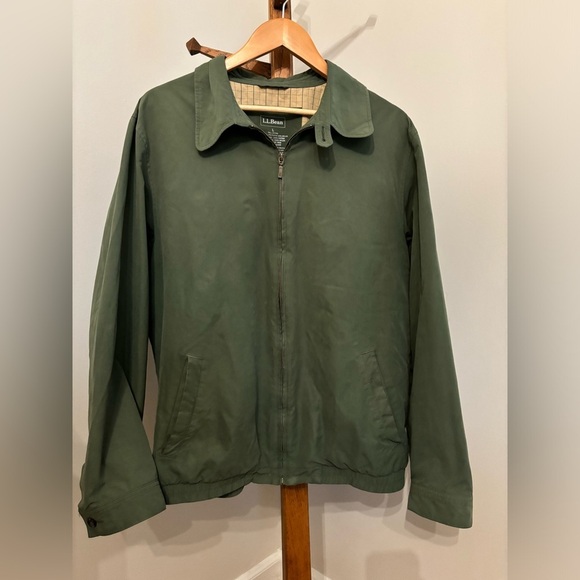 L.L. Bean Other - Vintage L.L. Bean Men’s Large Tall Olive Green Zip Up Jacket